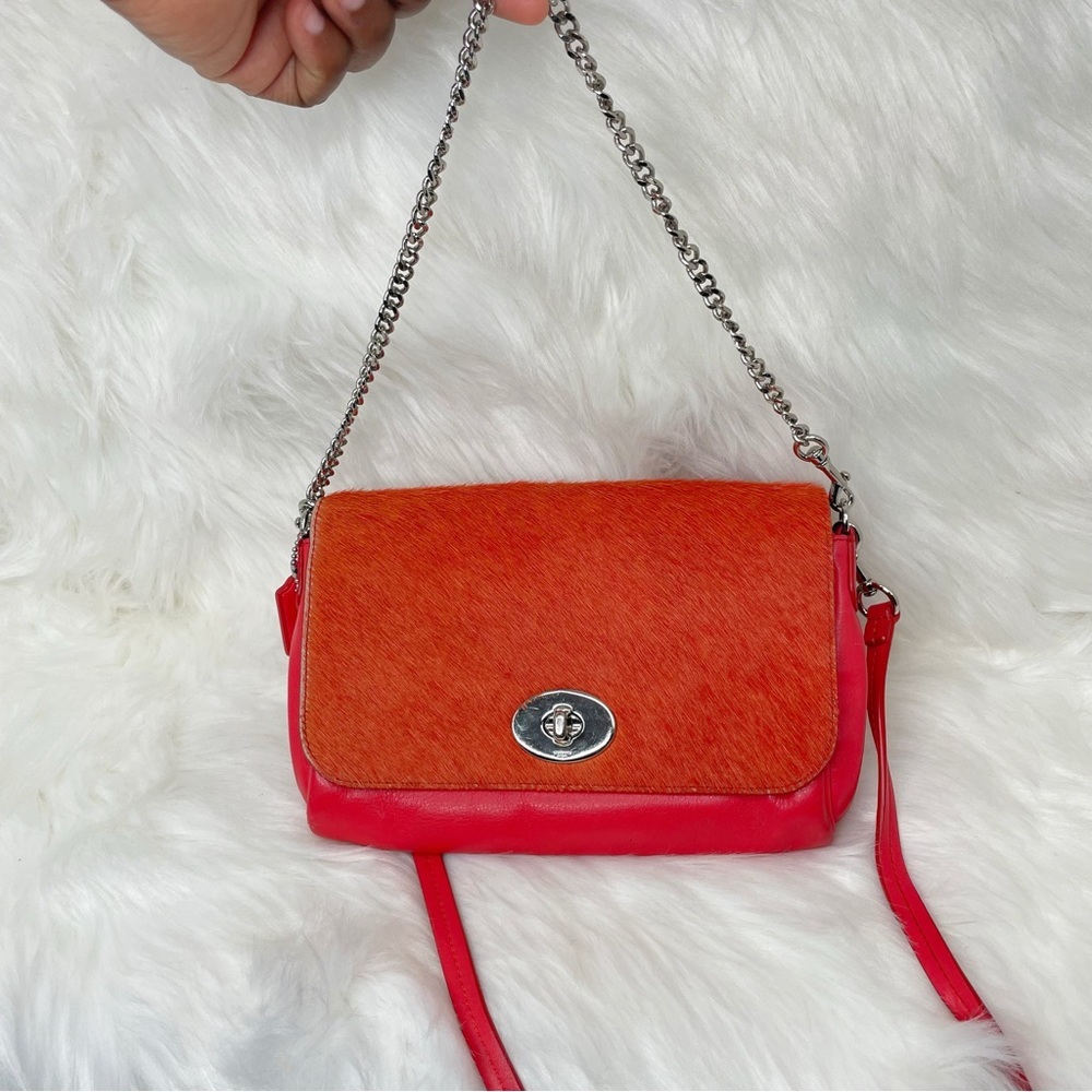 Coach Fuzzy Orange Crossbody Bag Vintage
